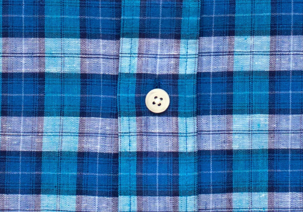 The Aqua Seabrooke Plaid Casual Shirt Casual Shirt- Ledbury