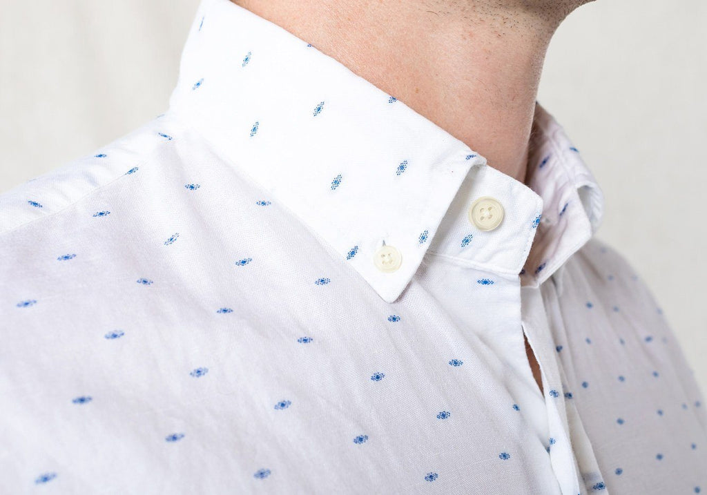 The Blue Allenhurst Dot Casual Shirt Casual Shirt- Ledbury