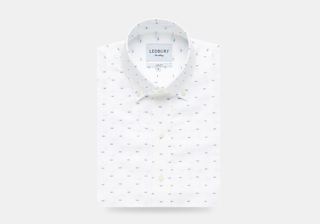 The Blue Allenhurst Dot Casual Shirt Casual Shirt- Ledbury