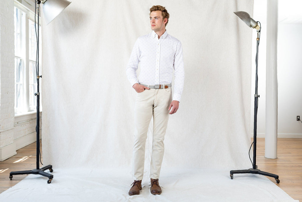 The Blue Allenhurst Dot Casual Shirt Casual Shirt- Ledbury