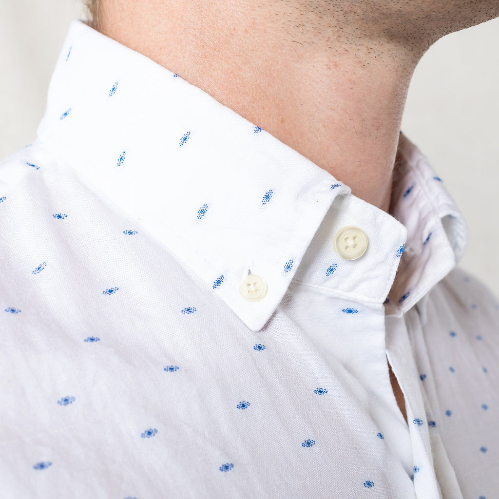 The Blue Allenhurst Dot Casual Shirt Casual Shirt- Ledbury