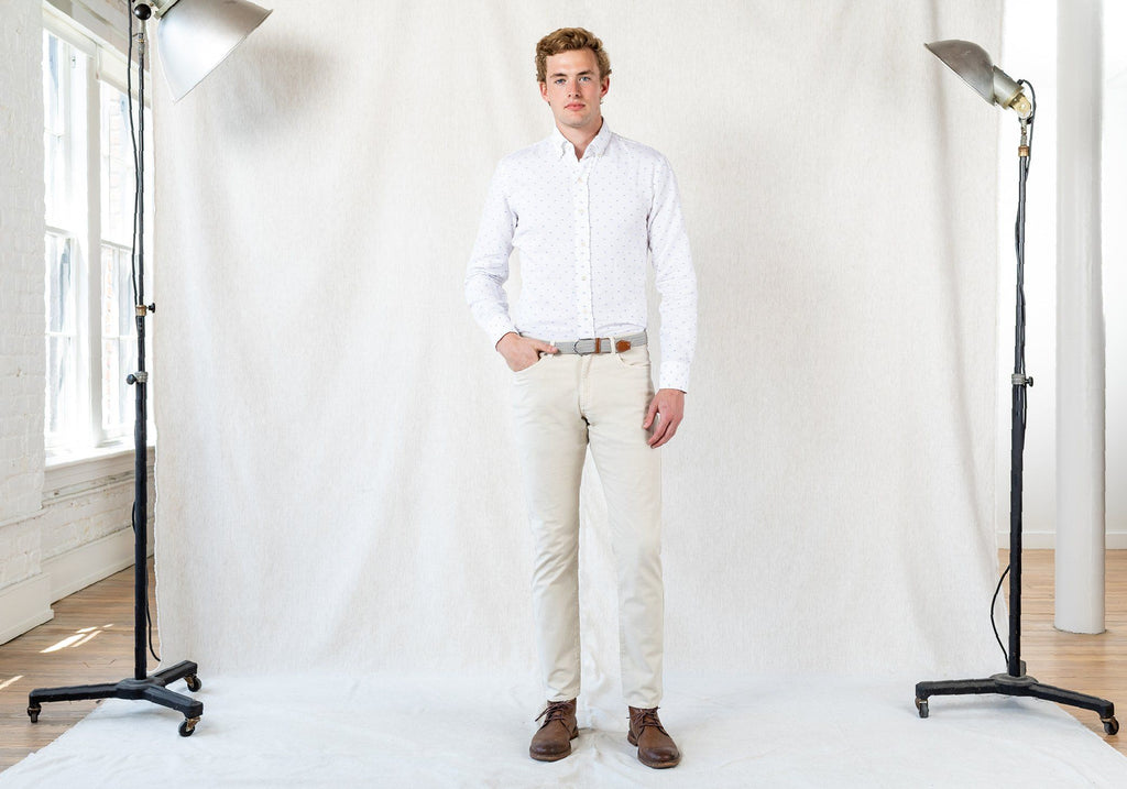 The Blue Allenhurst Dot Casual Shirt Casual Shirt- Ledbury