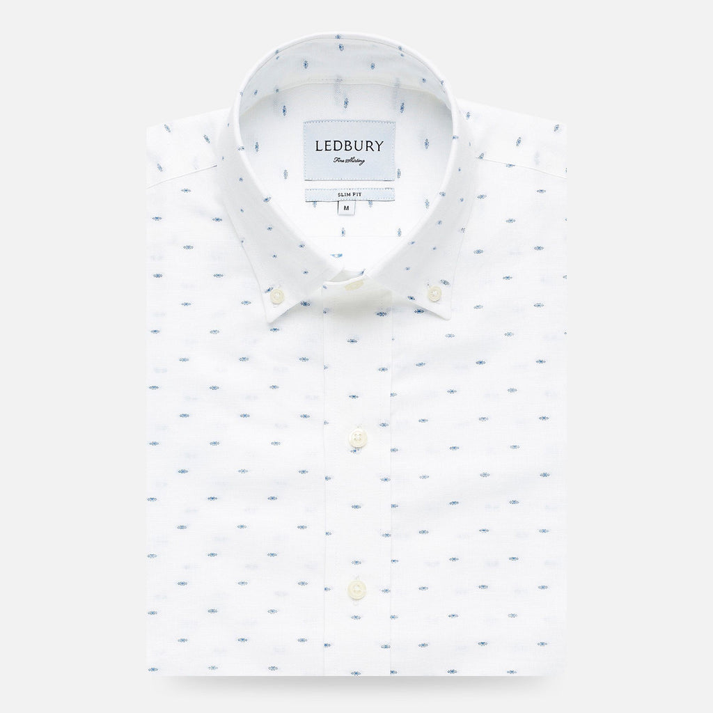 The Blue Allenhurst Dot Casual Shirt Casual Shirt- Ledbury