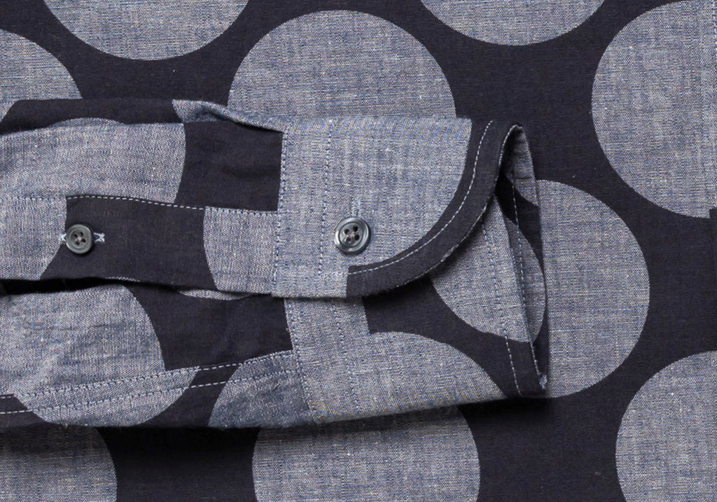 The Navy Foundry Print Casual Shirt Casual Shirt- Ledbury