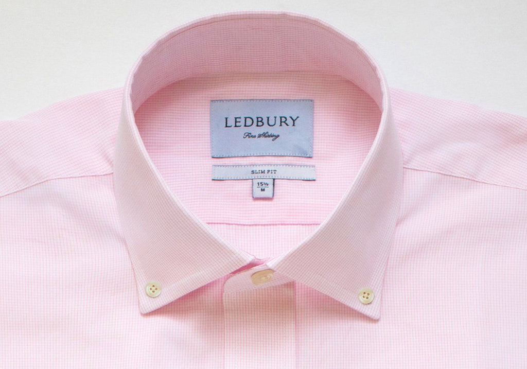 The Pink Fairlake Check Dress Shirt Dress Shirt- Ledbury