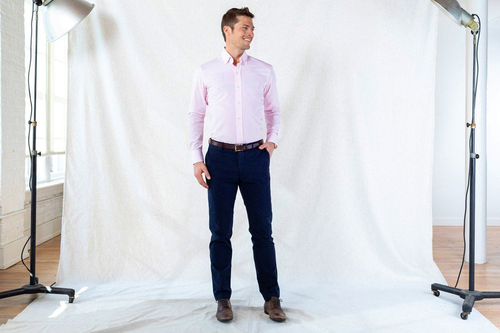The Pink Fairlake Check Dress Shirt Dress Shirt- Ledbury
