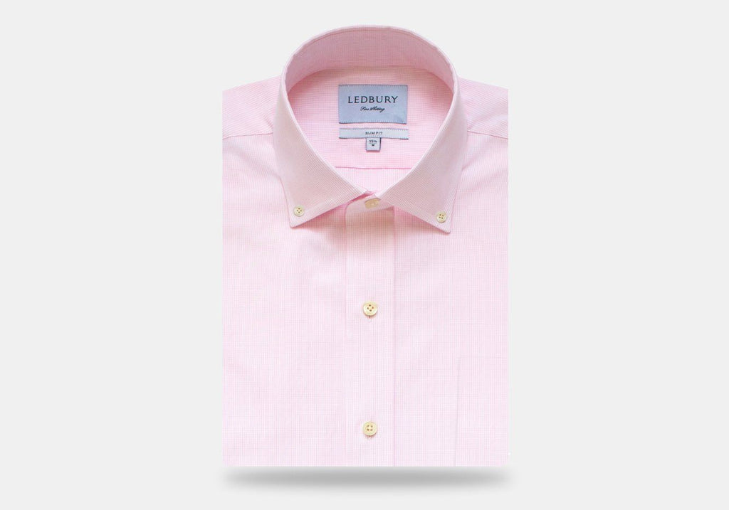 The Pink Fairlake Check Dress Shirt Dress Shirt- Ledbury