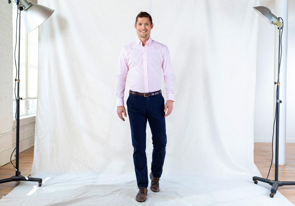The Pink Fairlake Check Dress Shirt Dress Shirt- Ledbury