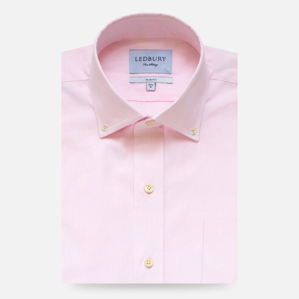 The Pink Fairlake Check Dress Shirt Dress Shirt- Ledbury