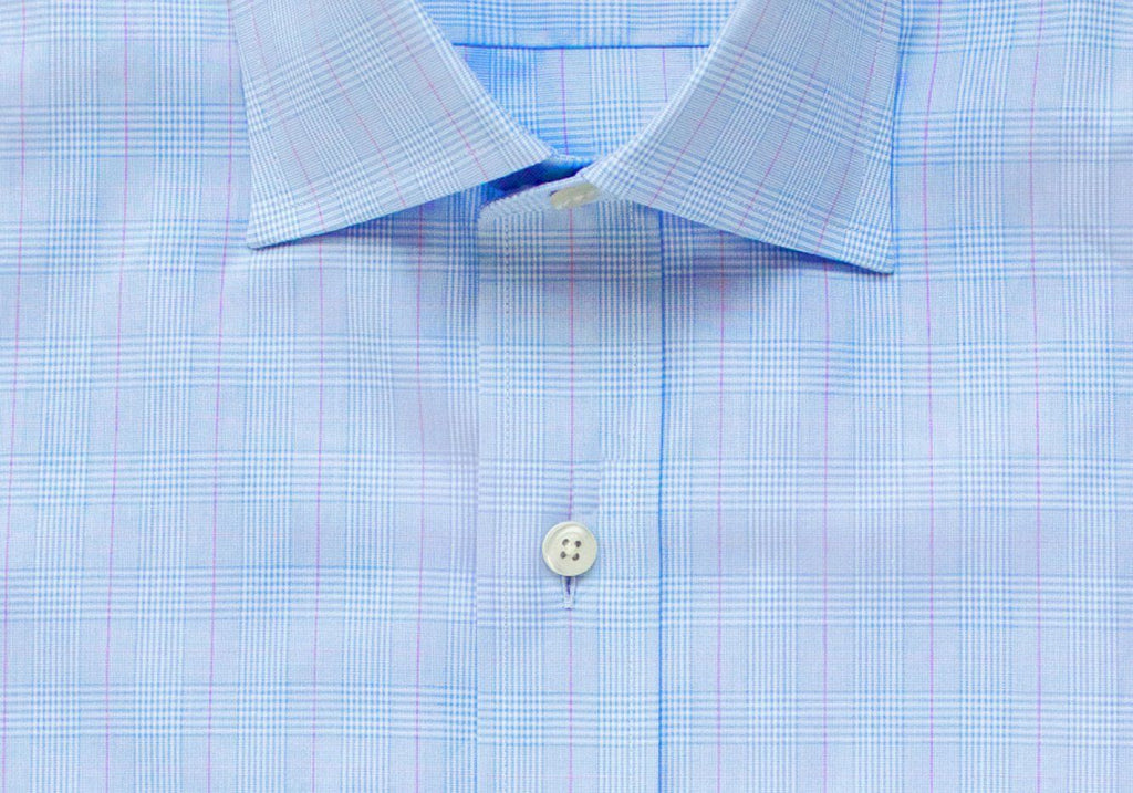 The Light Blue Tauton Check Dress Shirt Dress Shirt- Ledbury