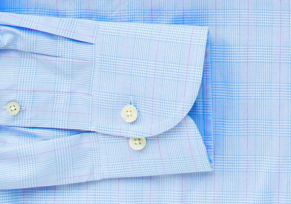 The Light Blue Tauton Check Dress Shirt Dress Shirt- Ledbury