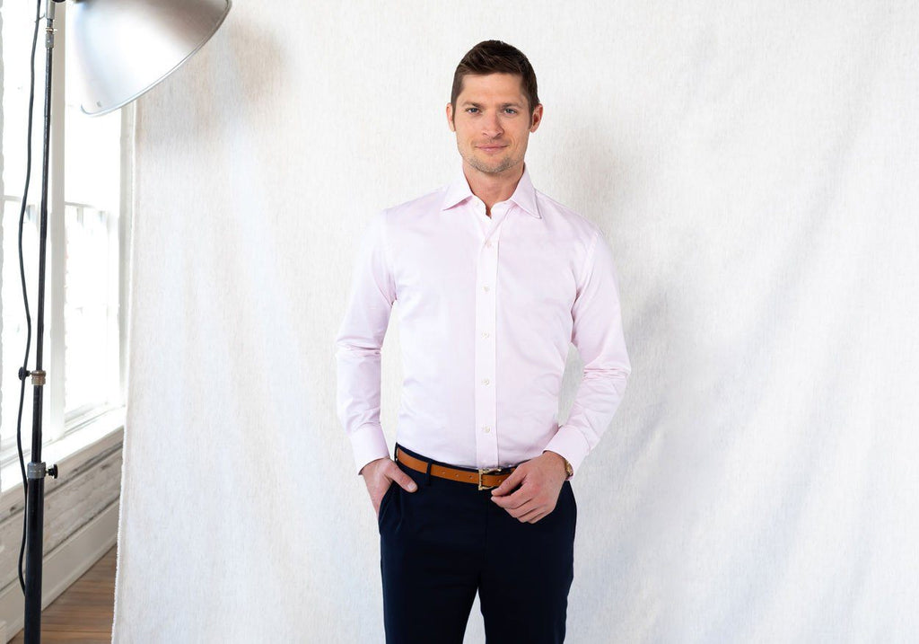 The Pale Pink Almont Oxford Dress Shirt Dress Shirt- Ledbury