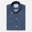 The 2019 Navy Short Sleeve Windham Print Casual Shirt Short Sleeve- Ledbury