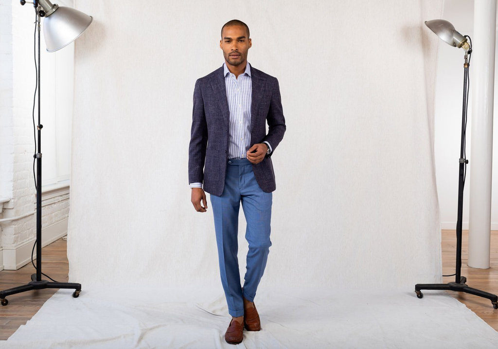 The Blue Harwood Stripe Casual Shirt Casual Shirt- Ledbury