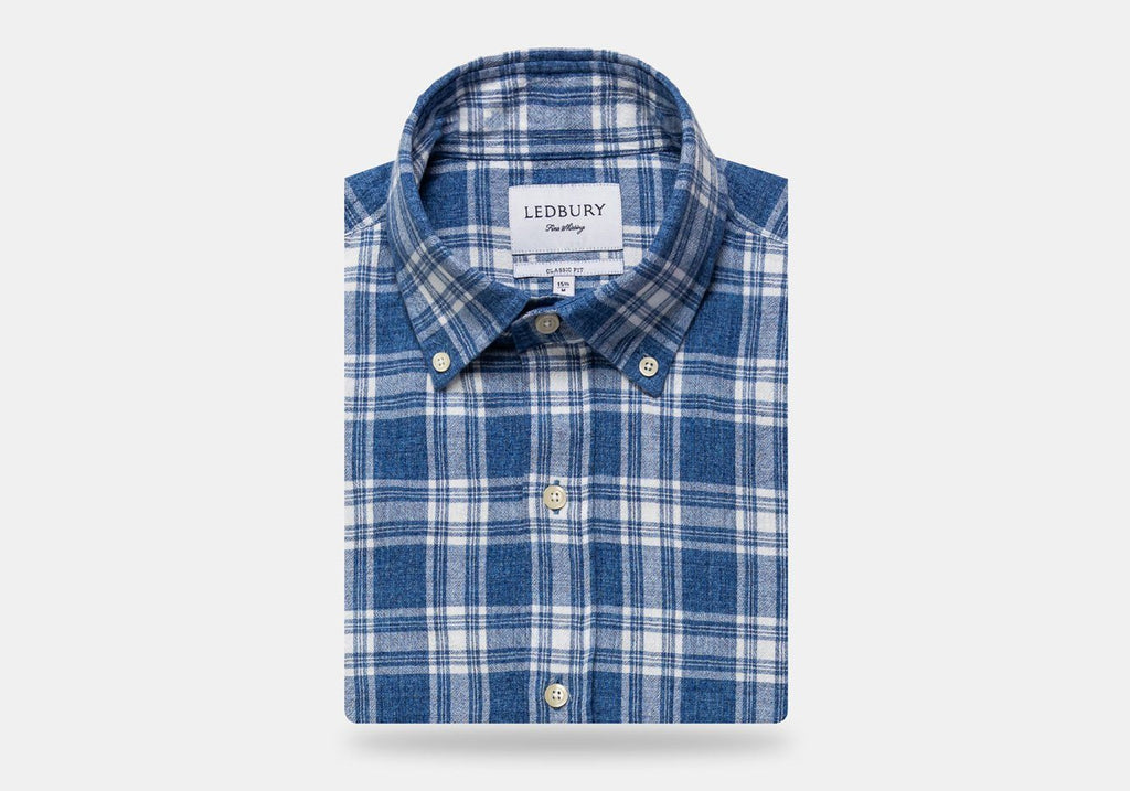 The Deep Blue Brompton Plaid Casual Shirt Casual Shirt- Ledbury