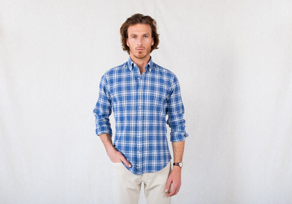 The Deep Blue Brompton Plaid Casual Shirt Casual Shirt- Ledbury
