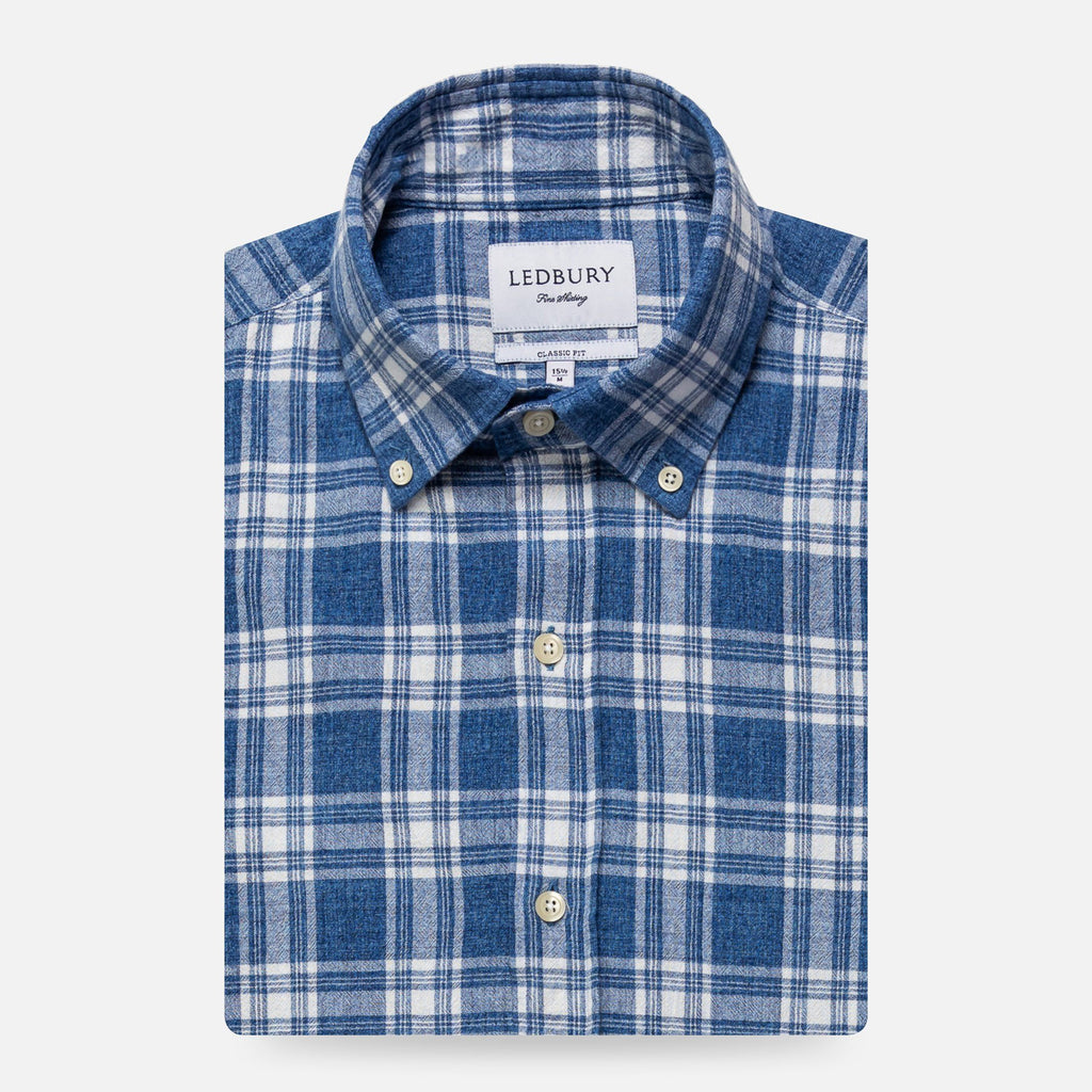 The Deep Blue Brompton Plaid Casual Shirt Casual Shirt- Ledbury