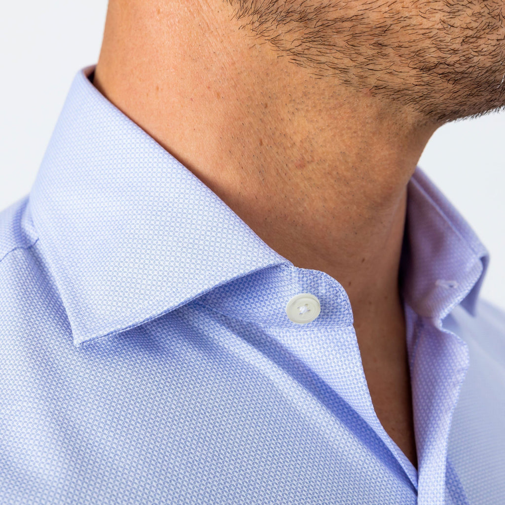 The Blue Eckerson Dobby Dot Dress Shirt Dress Shirt- Ledbury