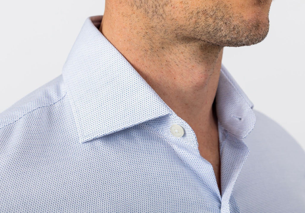 The Blue Farrell Dobby Dot Dress Shirt Casual Shirt- Ledbury