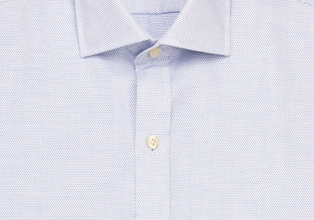The Blue Farrell Dobby Dot Dress Shirt Casual Shirt- Ledbury