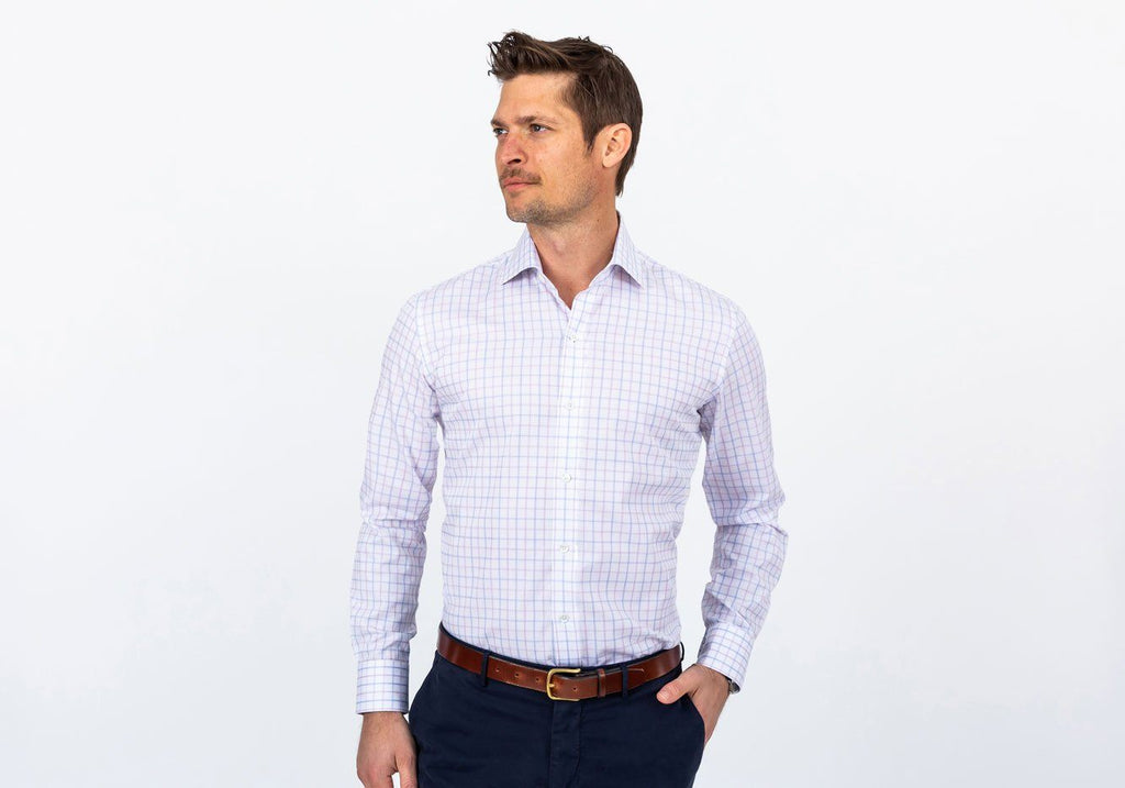 The Lilac Birchcrest Check Dress Shirt Dress Shirt- Ledbury