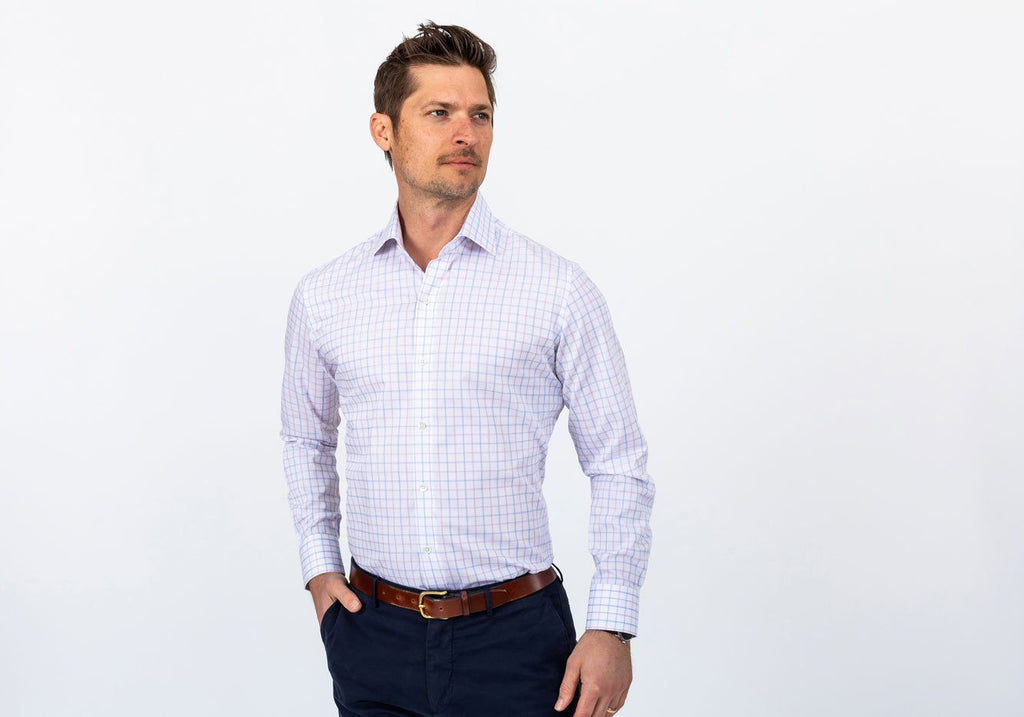 The Lilac Birchcrest Check Dress Shirt Dress Shirt- Ledbury