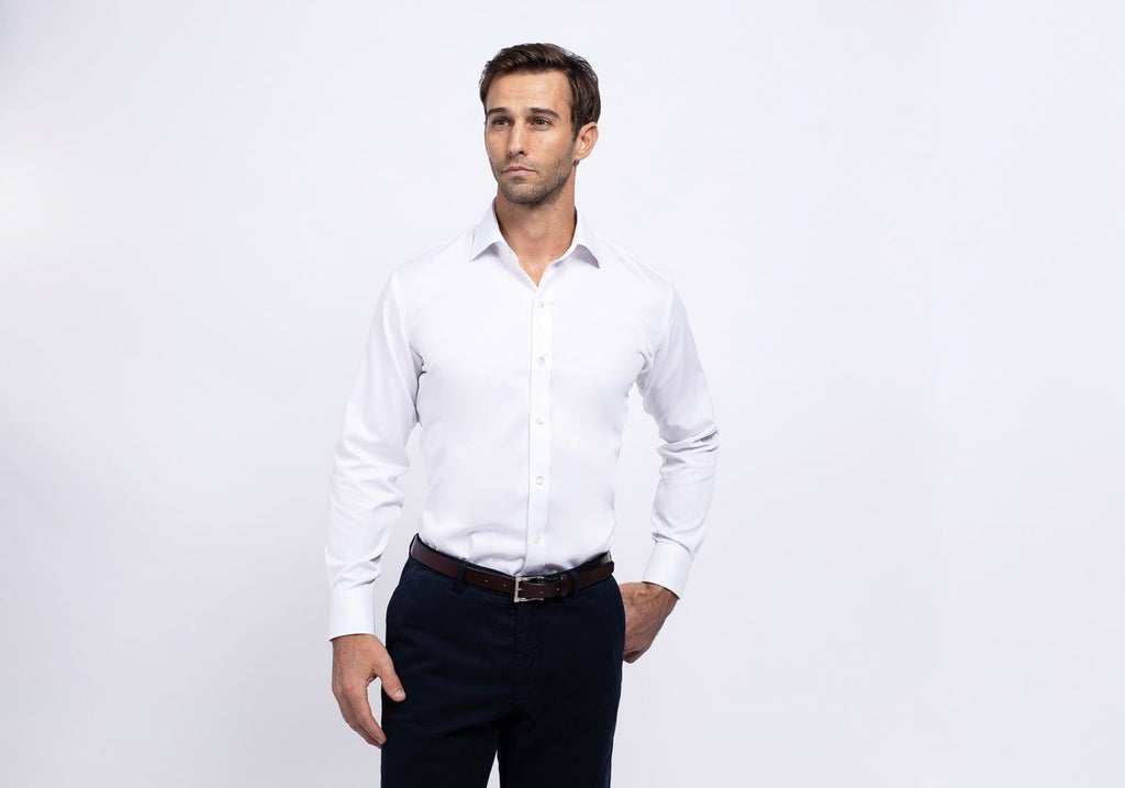 The White Penbrooke Wrinkle Free Twill Dress Shirt Dress Shirt- Ledbury