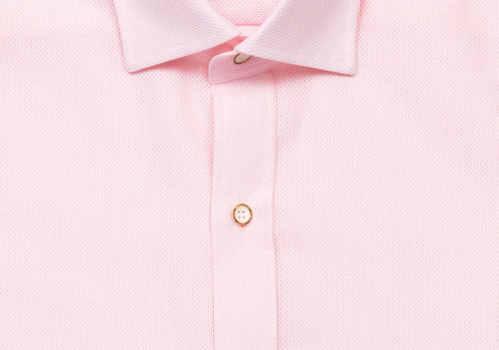 The Pale Pink Kent Sport Texture Dress Shirt Dress Shirt- Ledbury