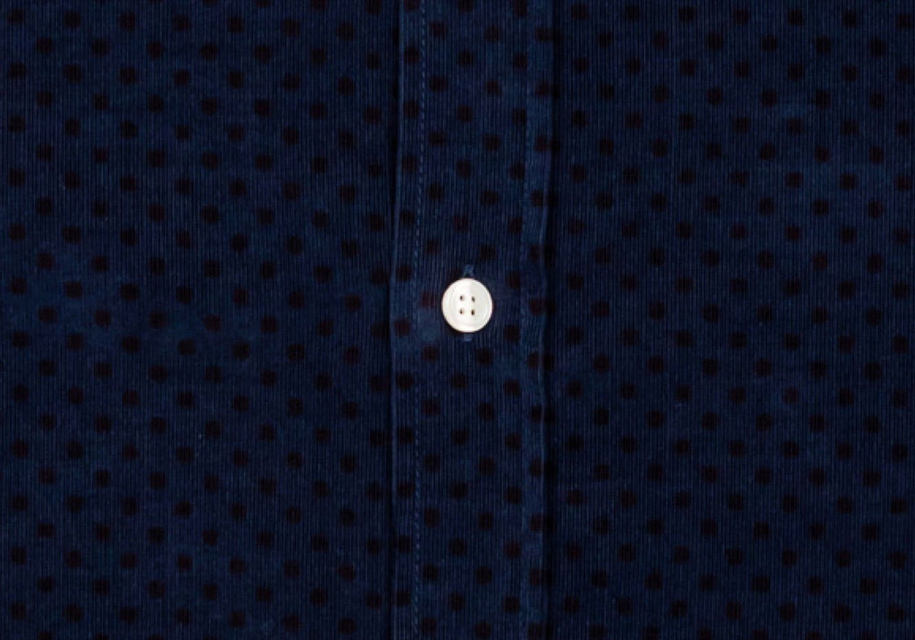 The Navy Temperly Corduroy Dot Casual Shirt Casual Shirt- Ledbury