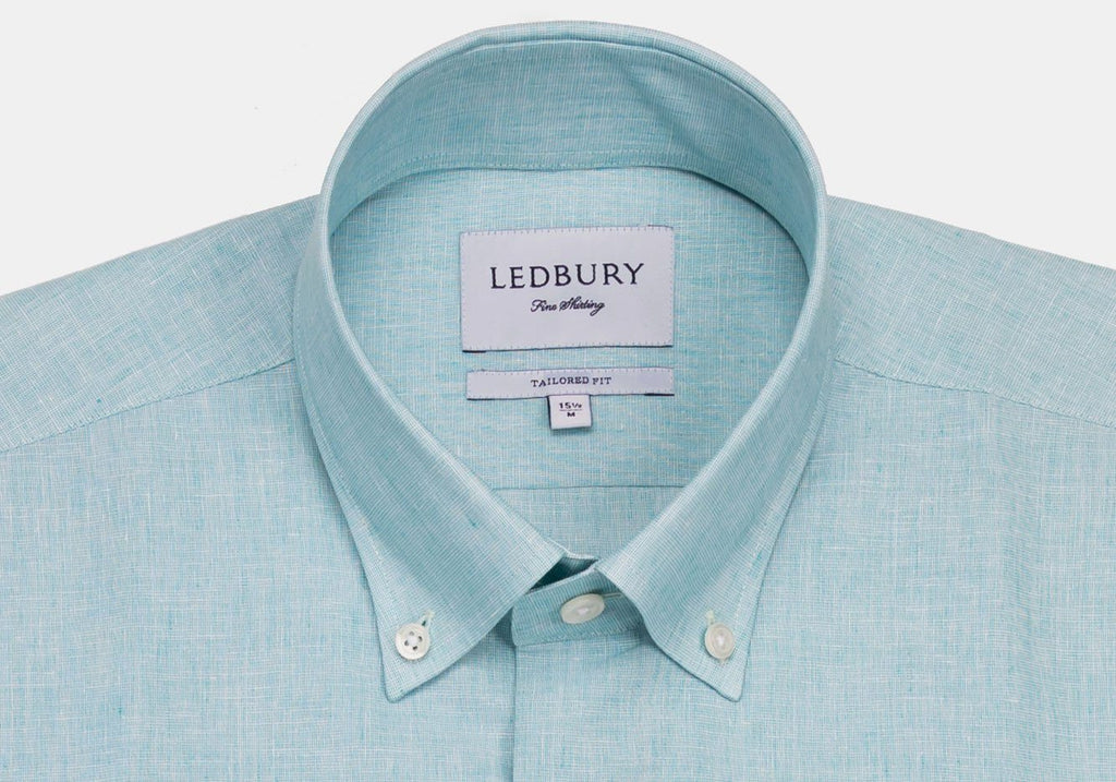 The Leaf Short Sleeve Covington Cotton Linen Casual Shirt Short Sleeve- Ledbury