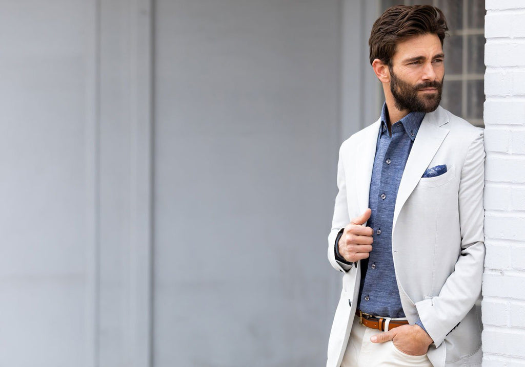 The Navy Allerton Cotton Linen Casual Shirt Casual Shirt- Ledbury