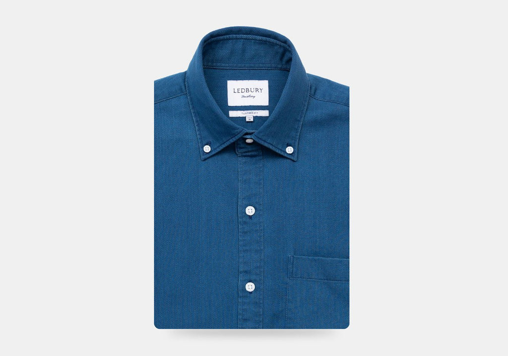 The Dark Blue Indigo Arnett Casual Shirt Casual Shirt- Ledbury