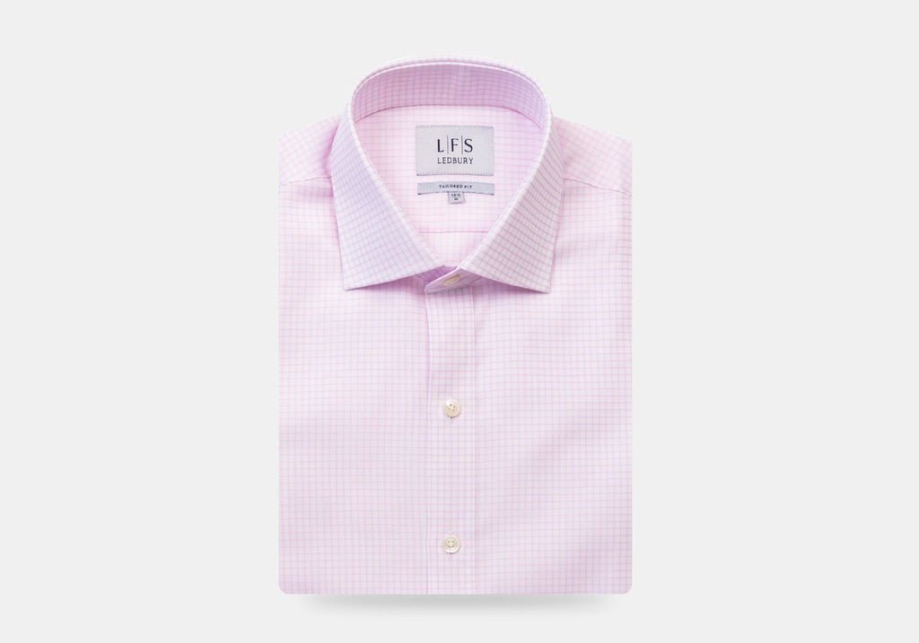 The Pink Windale Check Dress Shirt Dress Shirt- Ledbury