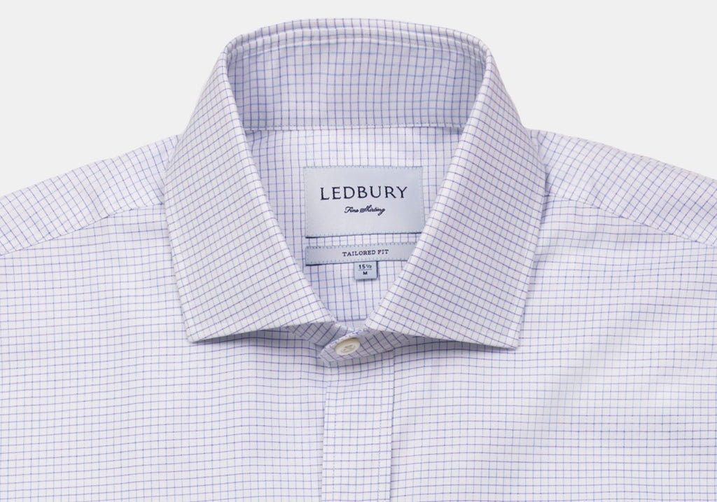 The Purple Kentland Check Dress Shirt Dress Shirt- Ledbury