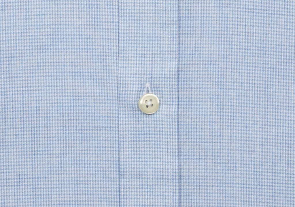 The Light Blue Heather Pennington Houndstooth Casual Shirt Casual Shirt- Ledbury