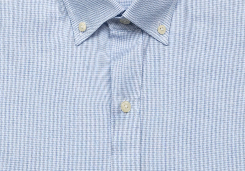 The Light Blue Heather Pennington Houndstooth Casual Shirt Casual Shirt- Ledbury
