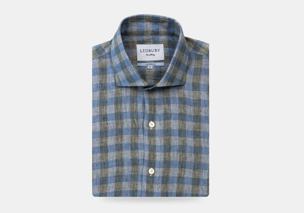 The Fern Marion Linen Gingham Casual Shirt Casual Shirt- Ledbury