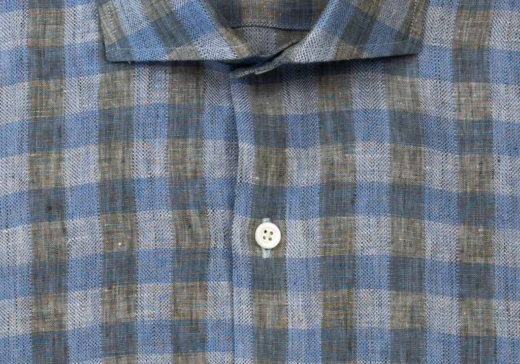 The Fern Marion Linen Gingham Casual Shirt Casual Shirt- Ledbury