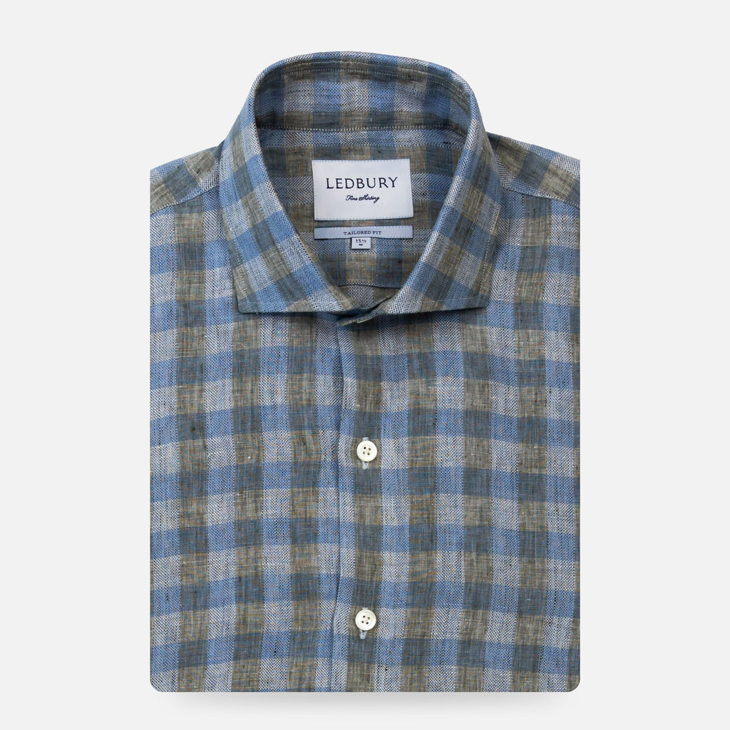 The Fern Marion Linen Gingham Casual Shirt Casual Shirt- Ledbury