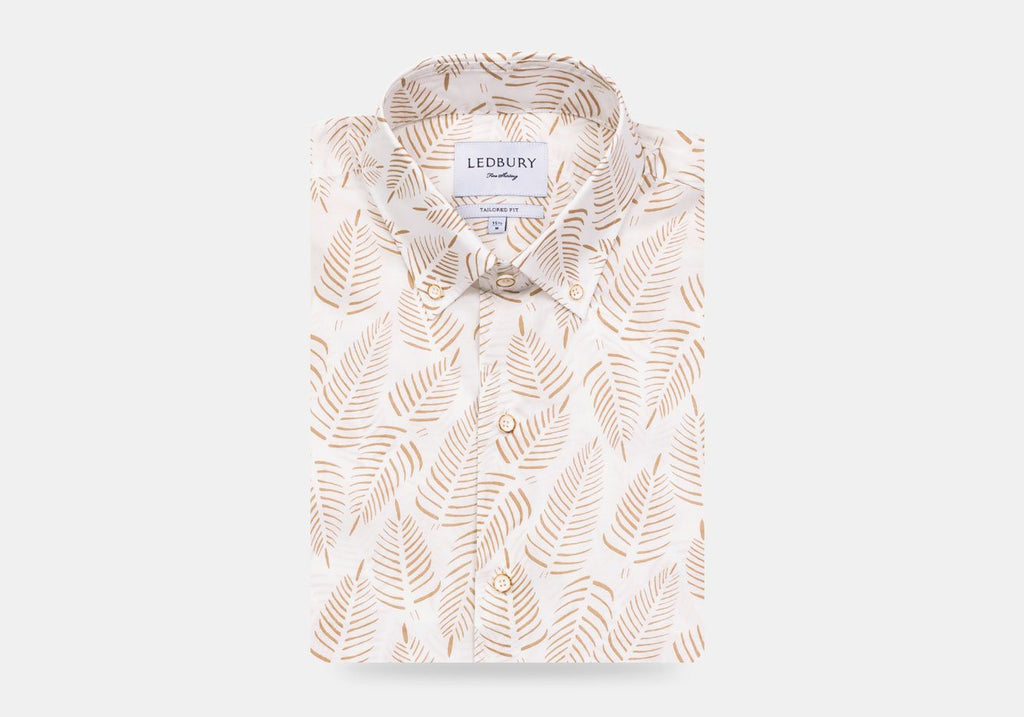 The Ivory Short Sleeve Knollwood Print Casual Shirt Short Sleeve- Ledbury