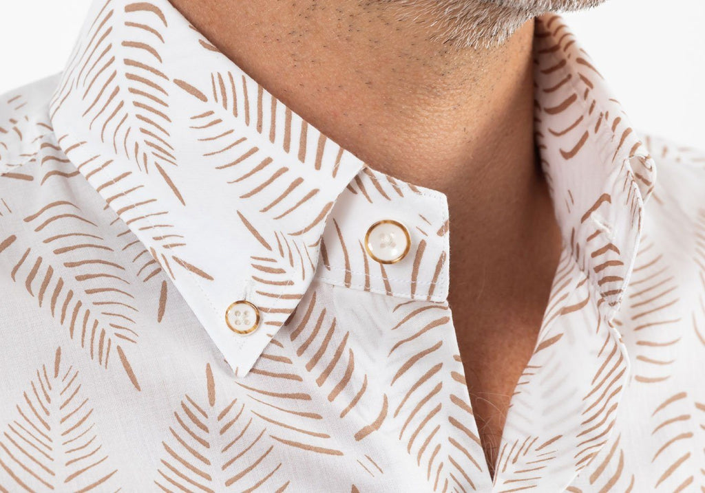 The Ivory Short Sleeve Knollwood Print Casual Shirt Short Sleeve- Ledbury