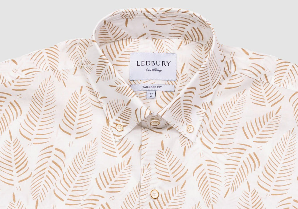 The Ivory Short Sleeve Knollwood Print Casual Shirt Short Sleeve- Ledbury