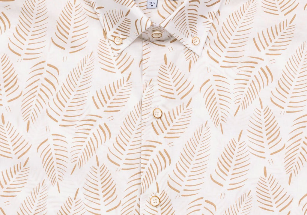 The Ivory Short Sleeve Knollwood Print Casual Shirt Short Sleeve- Ledbury