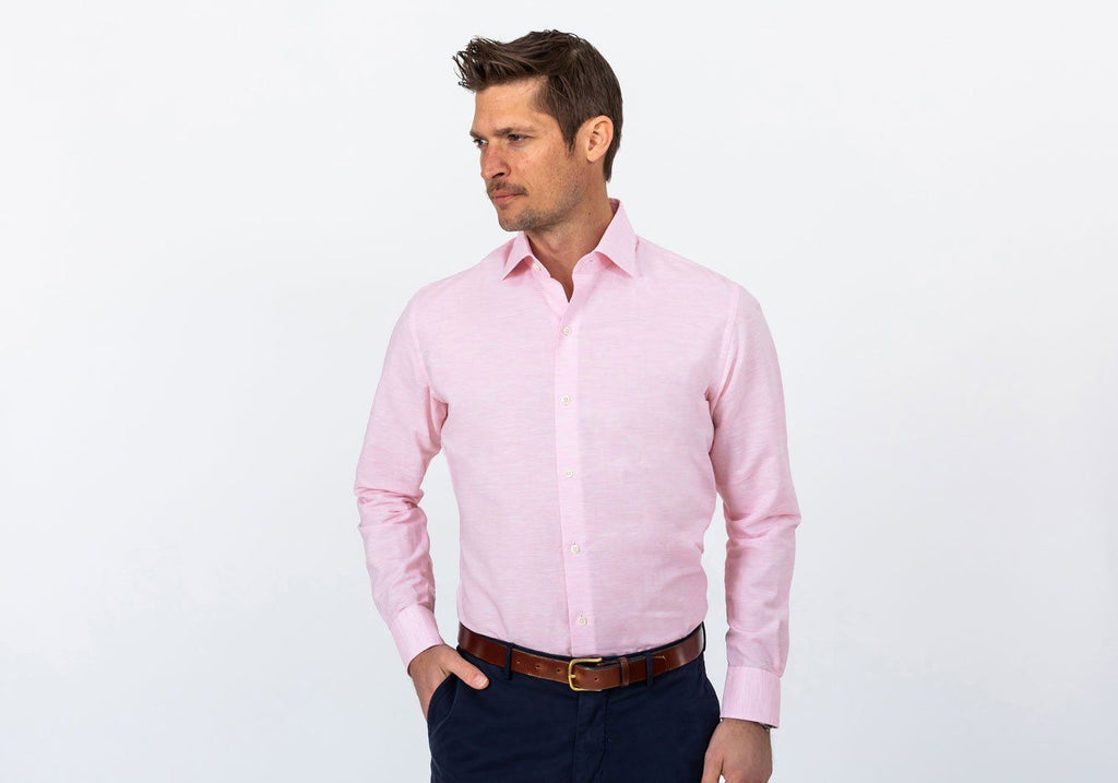 The Pink Edmundton Cotton Linen Casual Shirt Casual Shirt- Ledbury