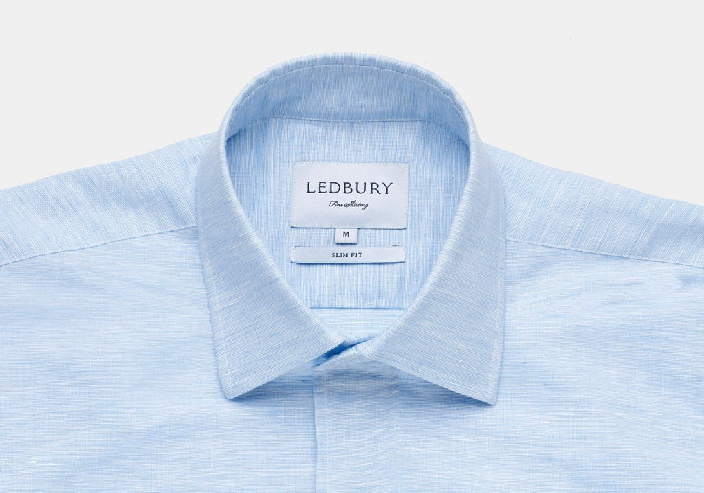 The Blue Edmundton Cotton Linen Casual Shirt Casual Shirt- Ledbury