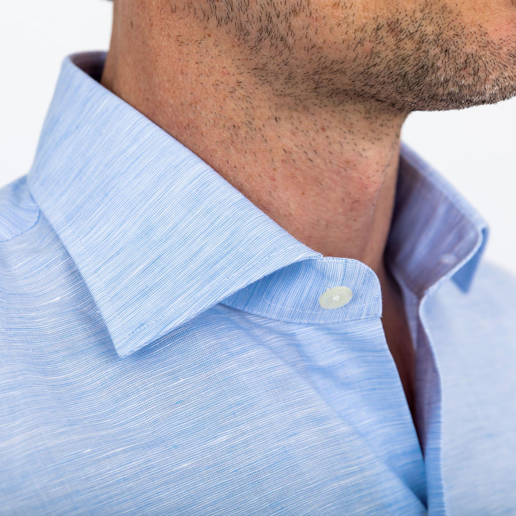 The Blue Edmundton Cotton Linen Casual Shirt Casual Shirt- Ledbury