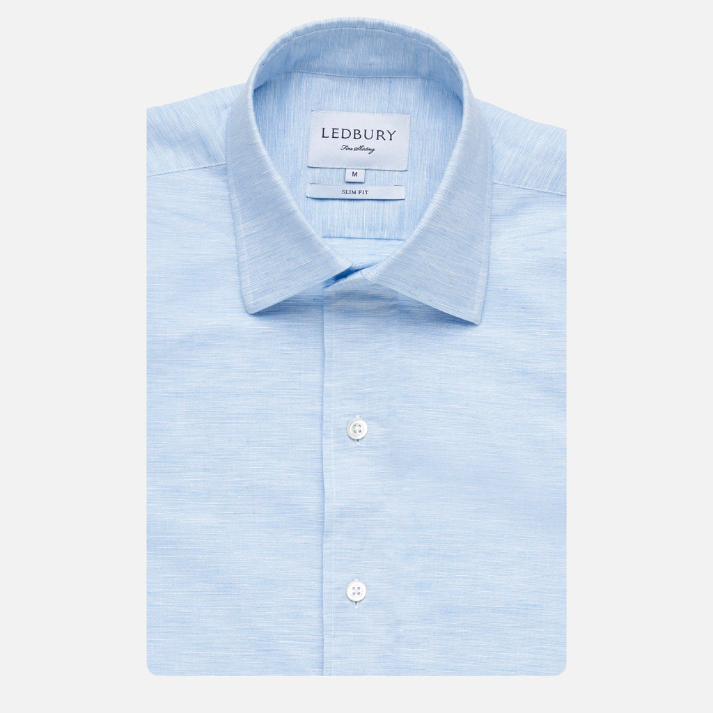 The Blue Edmundton Cotton Linen Casual Shirt Casual Shirt- Ledbury