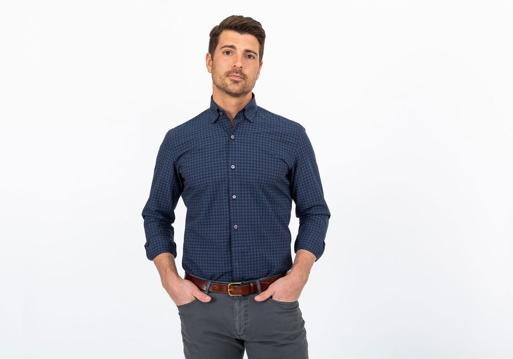 The Indigo Rudgate Check Casual Shirt Casual Shirt- Ledbury