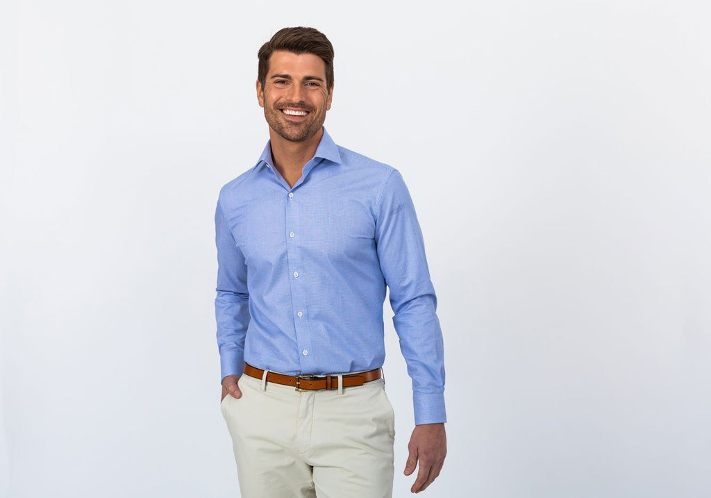 The Blue Racton Dobby Casual Shirt Casual Shirt- Ledbury