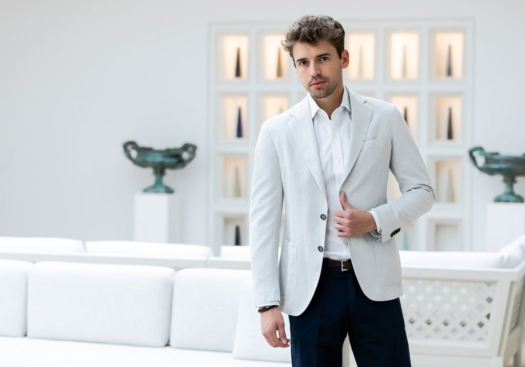 The White Decland Dot Print Casual Shirt Dress Shirt- Ledbury